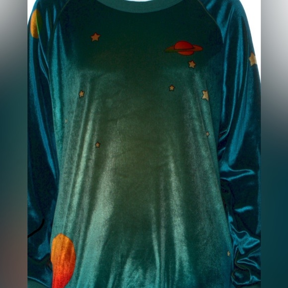 Aviator Nation celestial sun galaxy velvet crew size unisex M rare! - Picture 4 of 5